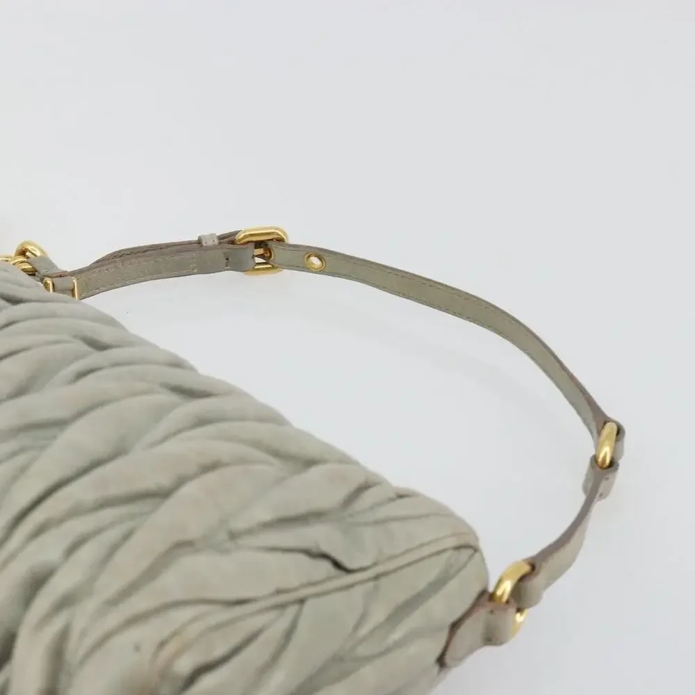Miu Miu Matelasse Accessory Pouch Gray